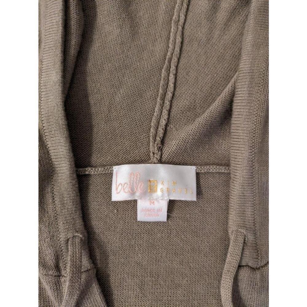 Women's Belle by Kim Gravel Brown Hooded Short Sleeve Sweater - Picture 3 of 5